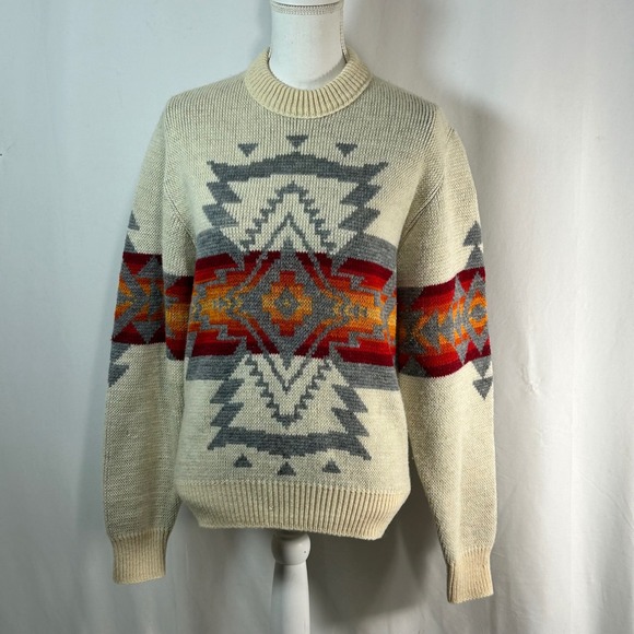 Pendleton Sweaters - Pendleton High Grade Western Wear 100 Virgin Wool Aztec Pattern Sweater Small